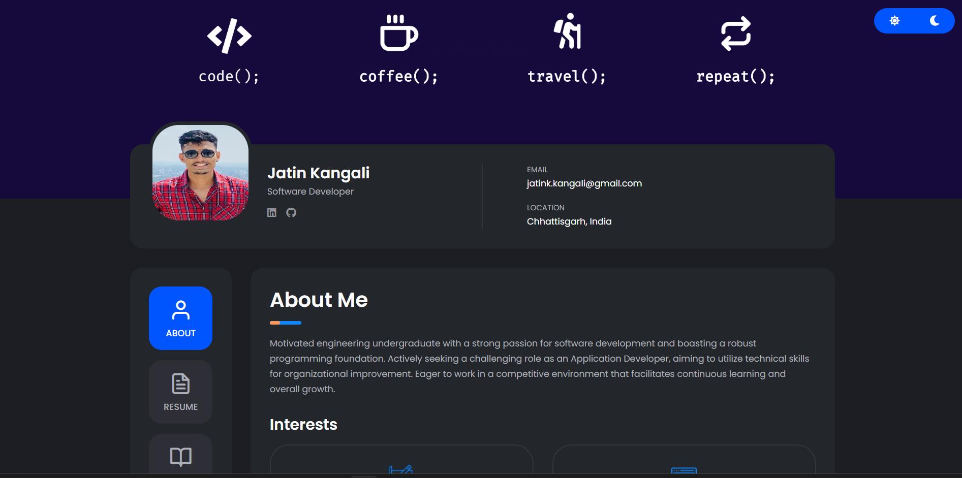 Jatin Kangali - Full Stack Software Engineer - JAVA | ReactJs | MySQL